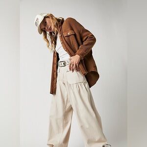 FREE PEOPLE ONE SCOUT JACKET SIZE XL COLOR MEDITERRANIAN - Saddle brown